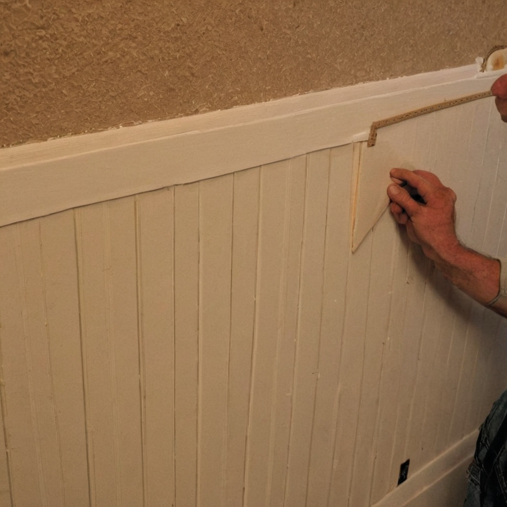 Practical visual for Installing beadboard over kitchen drywall requires a dry layout, safe outlet work, and sealed edges